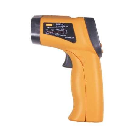 BM380 -32~550 degree Celsius Emissivity adjustable Non-contact digital laser infrared thermometer